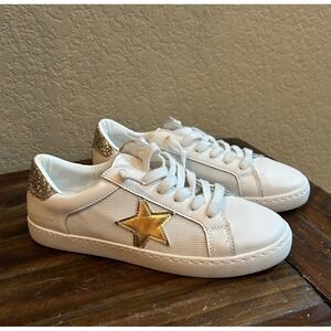 Vintage Havana Bianca Sneakers – White Mesh Glitter, Size 8, EST 1954